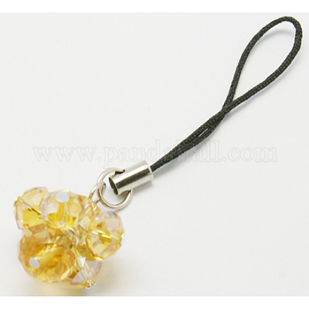 Glass Beads Mobile Straps J-JM00005-02-1