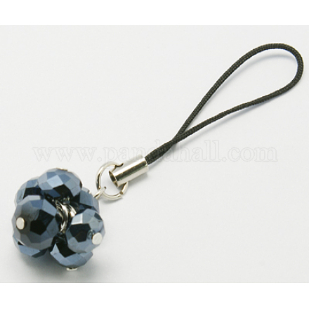 Glass Beads Mobile Straps J-JM00005-12-1