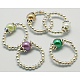 Mode-Glas-Perlen Stretch Ring J-JR00014-1