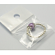 Mode-Glas-Perlen Stretch Ring J-JR00014-3