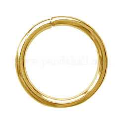 Jewelry Findings, Cadmium Free & Nickel Free, Brass Open Jump Rings, Golden Color, 18 Gauge, 4x1mm, Inner Diameter: 2mm, about 7690pcs/500g