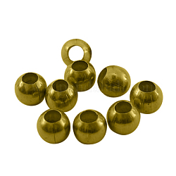 Spacer бисер латунные, бесшовные круглые бусины, золото, диаметром около 4 мм , отверстие : 1.8 мм