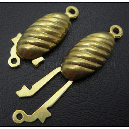 Brass Fishhook Box Clasps J0K6Q-1-1