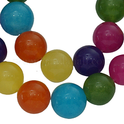 Natürliche weiße Jade perlen Stränge&nbsp;JB10mm