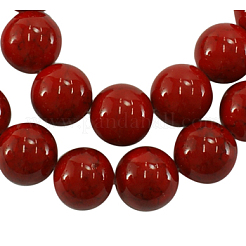 Крашеные натуральный белый нефрит бисер JBR5-12mm