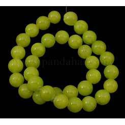 Natürliche gelbe Jade Perlen Stränge&nbsp;JBR8mm-12
