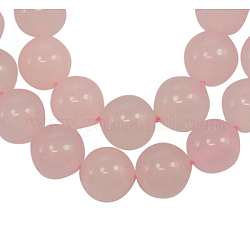 Edelstein Perlen Stränge, natürliche weiße Jade, gefärbt, Runde, rosa, 10 mm, Bohrung: 1 mm, ca. 41 Stk. / Strang, 15.5 Zoll