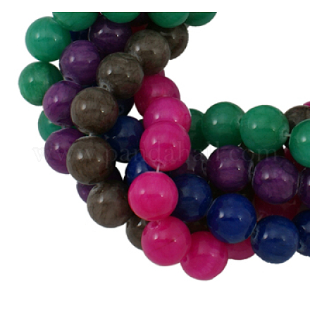 Natural Yellow Jade Beads Strands JBR14mm-1