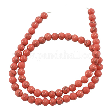 Synthetic Howlite Beads JBR4-8mm-1