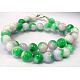 Violett / grün / weiß-Jade Halskette 18 Zoll JN002-1