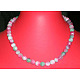 Red/White jade necklace Multi Faceted 18 inch JNMF001-1