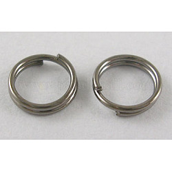 Железные разрезные кольца, кольца с двойной петлей, бронза без кадмия и никеля, Размеры: 6 mm диаметром, толстый 1.4 мм , около 5.3 мм внутренним диаметром
