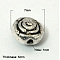 Tibetan Silver Alloy Beads, Cadmium Free & Nickel Free & Lead Free, Flower, Antique Silver, 7x5.5mm, Hole: 1mm