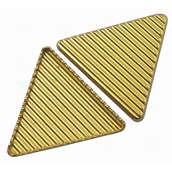 Brass Cabochon Settings, Lead Free and Cadmium Free and Nickel Free, DIY Material for Hair Accessories, Triangle, Unplated, Size: about 15mm wide, 13mm long, Tray: 13mm
