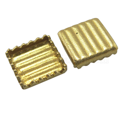 Brass Cabochon Settings, Lead Free and Cadmium Free and Nickel Free, DIY Material for Hair Accessories, Square, Unplated, Size: about 5mm wide, 5mm long, Tray: 4x4mm