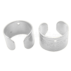Brass Earring Findings, Lead Free and Cadmium Free, Silver Color, Size: about 11mm wide, 10mm long, 7mm thick, hole: 1mm