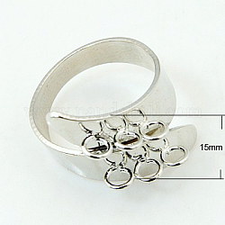 Polsini dell'anello in ottone, anello del ciclo vuoto, nichel libero, platino, 18mm