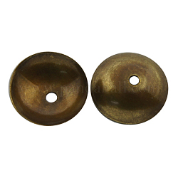 Brass Bead Caps,  Apetalous, Antique Bronze, 8x2.5mm, Hole: 0.5mm, about 1000pcs/bag