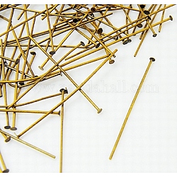 Mix Brass Flat Head Pins, DIY Materials for Jewelry Making, Golden, Size: about 0.5~0.8mm thick, 14~50mm long, head: 1.7mm
