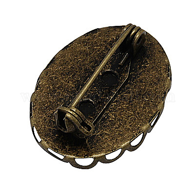 Фурнитура латунная для броши KK-H217-AB-1