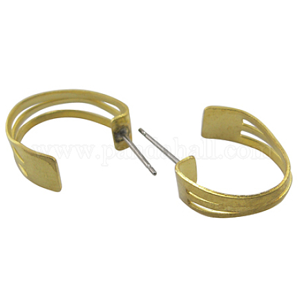 Brass Earring Findings KK-704/D4-C-1
