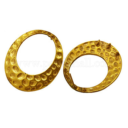 Brass Stud Earring Findings KK-B293-G-1
