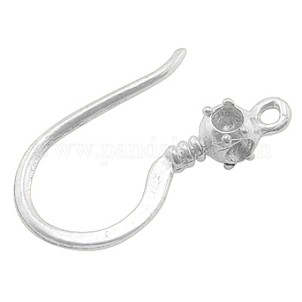 Brass Earring Hooks KK-E002-A-S-1