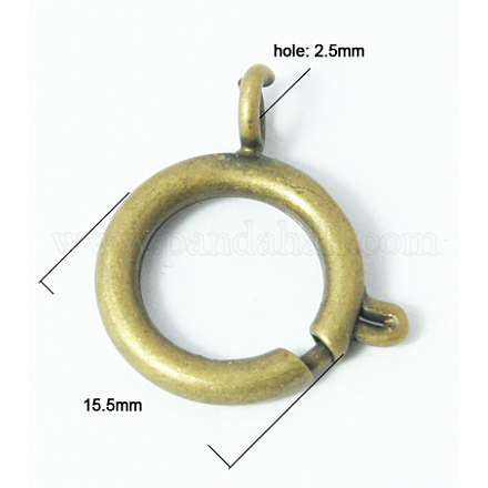 Cierres de anillo de resorte de latón KK-H417-AB-1