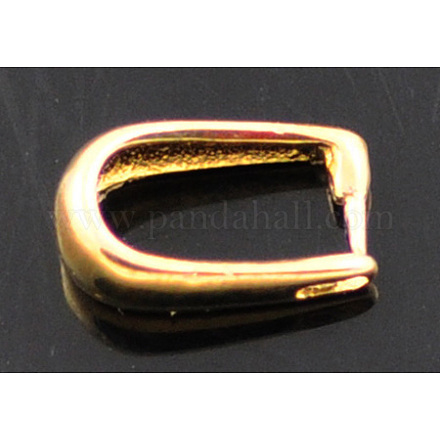 真鍮のアイスピックピンチベイル  ゴールドカラー  10x6x3.5mm  ピン：1mm KK-P6767-1-1