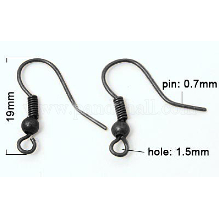 Brass Earring Hooks KK-Q362-B-NF-1