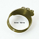 Cuff Brass Ring Shanks KK-B201-AB-2