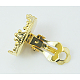 Brass Clip-on Earring Settings KK-E022-G-2