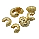 真鍮製つぶし玉カバーカシメ玉カバー  ゴールドカラー  直径3.2mm  穴：1.2mm KK-G015-G-1