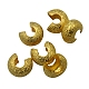 Brass Crimp Beads Covers KK-G016-G-1