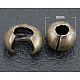 真鍮製つぶし玉カバーカシメ玉カバー  アンティークブロンズカラー  サイズ：直径約5mm  穴：1.5~1.8mm KK-H291-AB-1