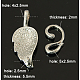 Brass Hook and Eye Clasps KK-H409-P-2