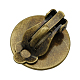 Brass Earring Settings KK-J089-AB-2