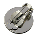 真鍮製のイヤリングのセッティング  プラチナ  20mm  トレイ：約18ミリインナー KK-J089-P-2