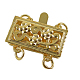 Brass Filigree Box Clasps KK271-G-1