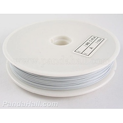 Tiger Tail Wire, Nylon-coated Stainless Steel, White, 0.3mm in diameter, about 164.04 Feet(50m)/roll