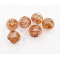 Handmade Lampwork Beads, with Gold Sand, Round, Saddle Brown, 12mm