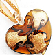 Handmade Gold Sand Lampwork Big Pendants LAMP-C1183-4-1