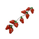 Handmade Lampwork 3D Strawberry Beads LAMP-Q016-1-1
