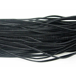 Wool Cord, Black, 3x1mm, 1m/strand, 250strands