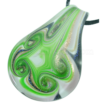 Handmade Dichroic Glass Big Pendants LCP138J-2-1