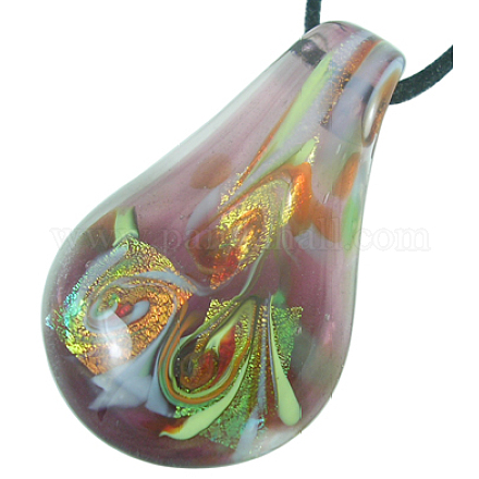 Handmade Dichroic Glass Pendants LCP140J-1-1