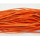 スエード調コード  フェイクレース  レッドオレンジ  3x1mm  1m /連  1連 LCW-002Y-47-1