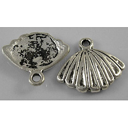Tibetan Style Pendant, Lead Free, Cadmium Free and Nickel Free, Antique Silver, 17.5mm wide, 16mm long, hole: 1.5mm