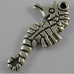 Tibetan Style Pendants, Lead Free & Cadmium Free & Nickel Free, Antique Silver Color, 33.5mm long, 17.5mm wide, 3mm thick, hole: 2mm
