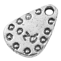 Tibetan Silver Pendants, teardrop, Lead Free, Cadmium Free and Nickel Free, Antique Silver, about 31mm long, 20mm wide, 1.5mm thick, hole: 2mm